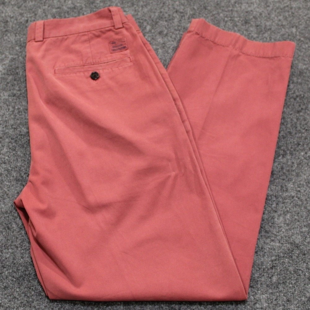 Brooks Brothers Clark Chinos Coral Pink Flat Front Cotton‎ Mens W32 L30